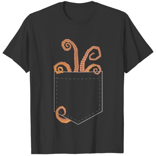 Octopus In The Pocket Funny Ocean Animals Lover T Shirts