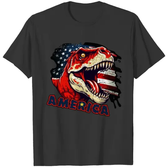 Dinosaur Independence Day T Shirts