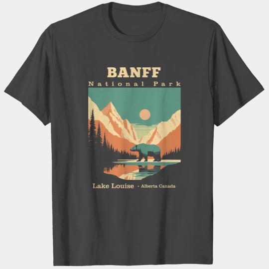 Vintage Retro Canadian Banff National Park T Shirts