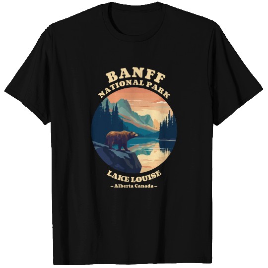 Vintage Retro Canadian Banff National Park T Shirts