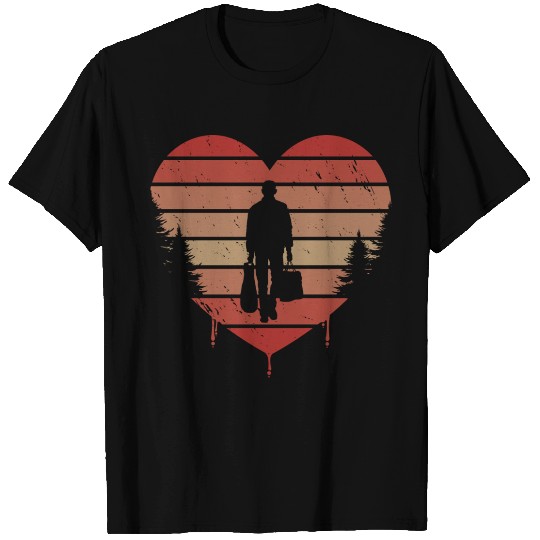 Cute Red Vintage Heart Thrifting Valentine Day T Shirts