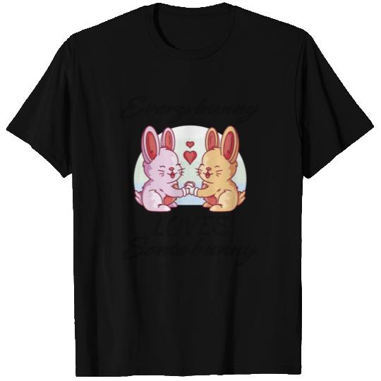 Bunny Couple Love Heart Peace Easter Lovers T Shirts