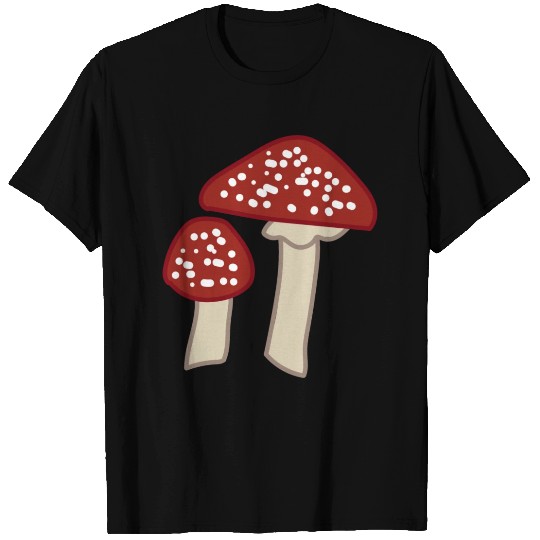 Red Cottagecore Mushrooms T Shirts