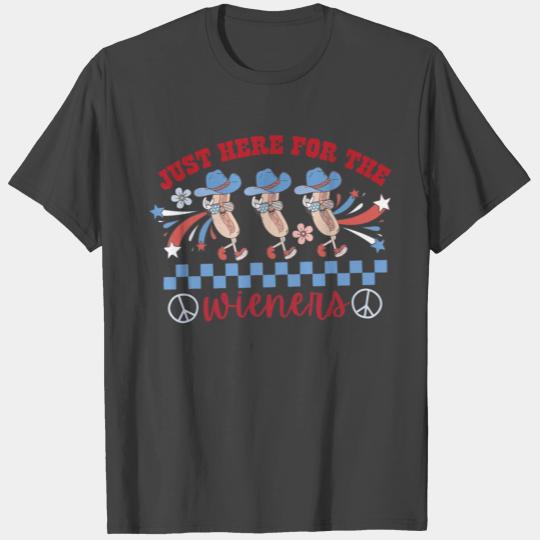 I'm Just Here For The Wieners 4Th Of July Hot Dog T Shirts