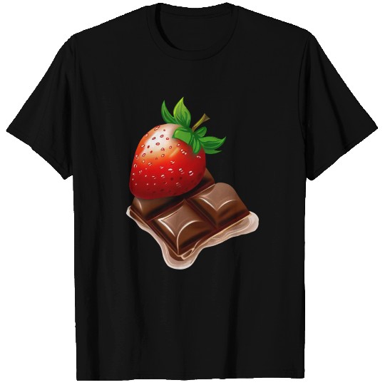 Melting Strawberry Chocolate - Sweet Dessert T Shirts