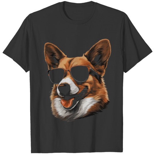 Corgi Happy Sunglasses T Shirts