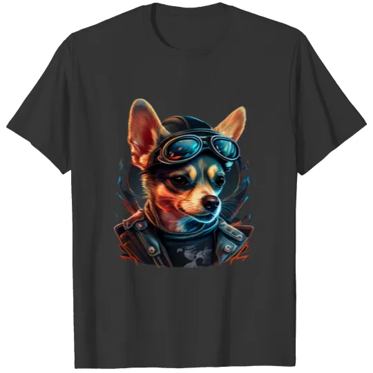 Chihuahua | Biker | Motorcyle | Riding | Dog | Dad T Shirts
