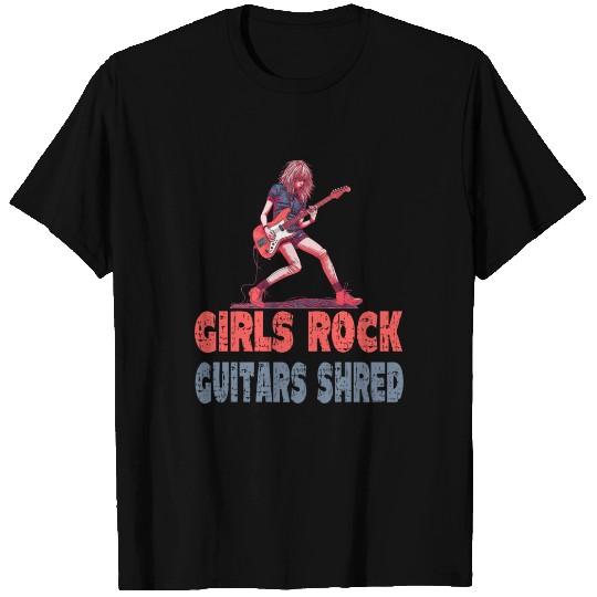 Gilrs Rock Guitar Shrek T Shirts