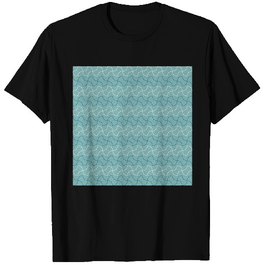 Retro Teal Pattern T Shirts