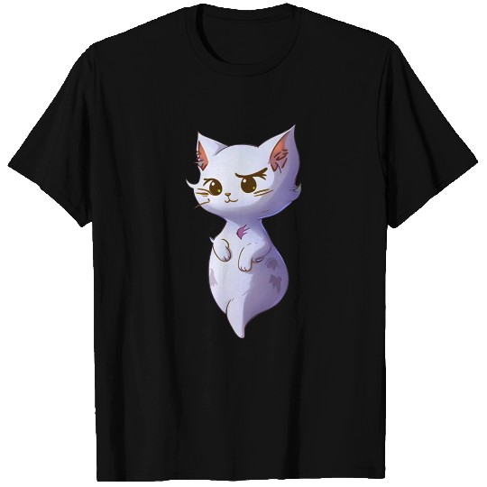 Cute Little Lilac Purple Ghost Cat T Shirts