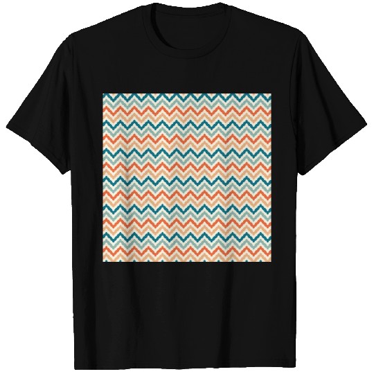 Retro Chevron Pattern T Shirts