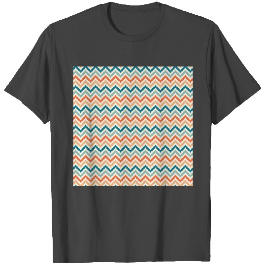 Retro Chevron Pattern T Shirts