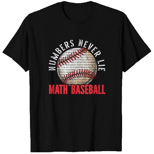 Baseball Math Lover Mathematician Baseball Player T Shirts