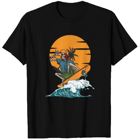 skull skate swim T Shirts