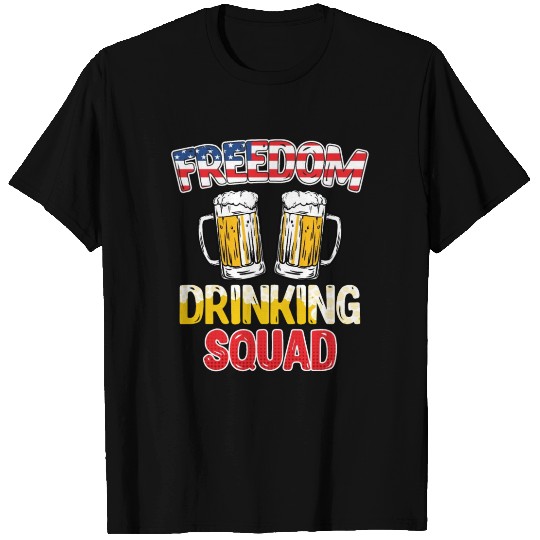 Freedom Drinking Squad USA Party Independence Day T Shirts
