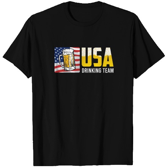 USA Drinking Team Beer Fan Independence Day T Shirts
