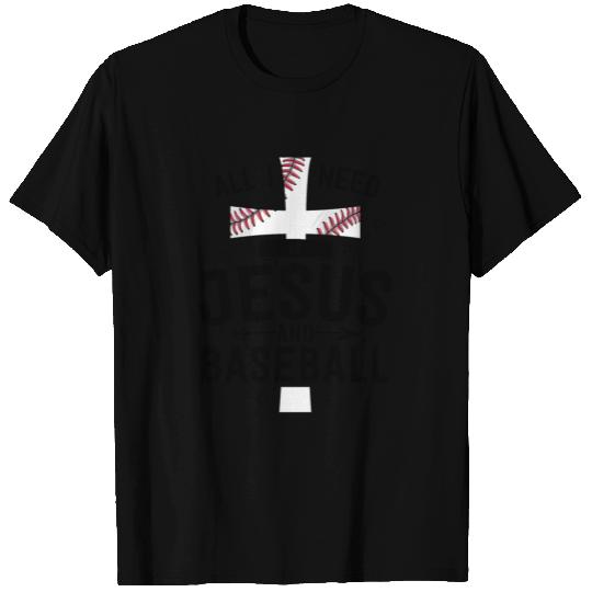 I Need Jesus And Baseball Sports Mom Christian Cro T Shirts