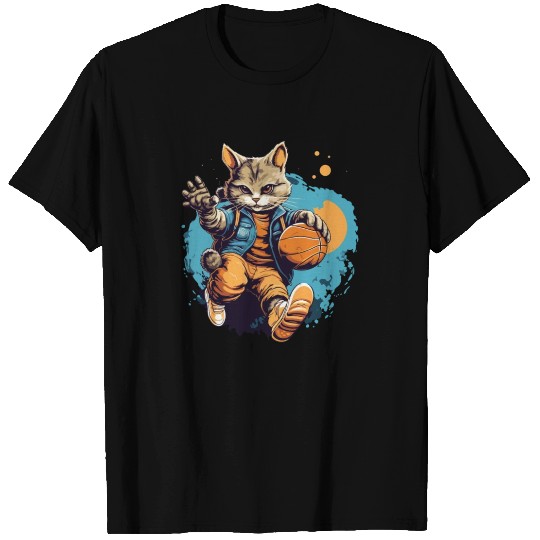 Basketball Cat Basketball Player I Love Basketball T Shirts