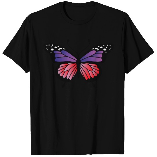 red purple Butterfly T Shirts