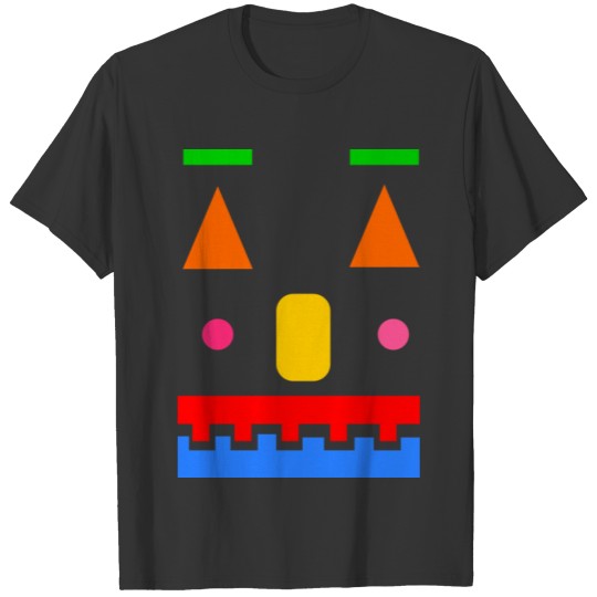 Geometric Zip Face T Shirts