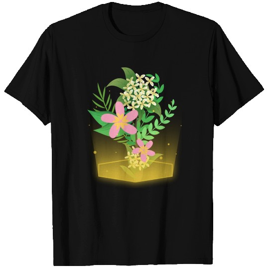 flowers and plants with magic lights T Shirts