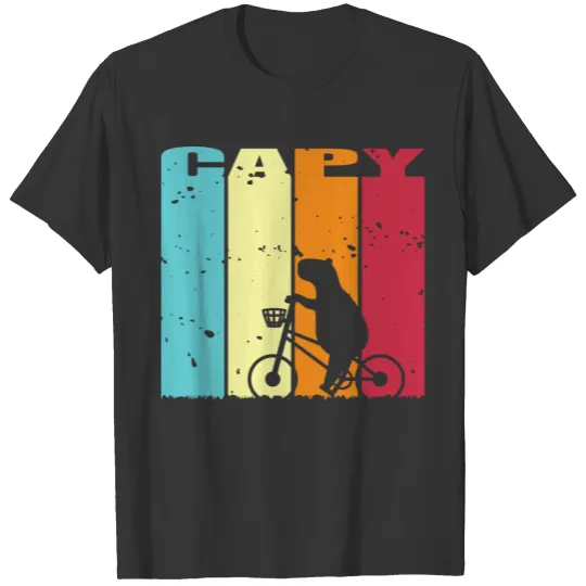 Capybara Riding Bicycle T Shirts
