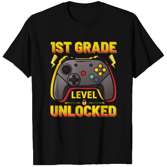 1st Grade Level Unlocked Video Gamer Back To T Shirts