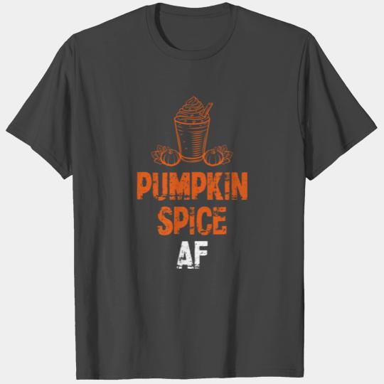 Funny Pumpkin Spice AF T Shirts Halloween Vintage Men