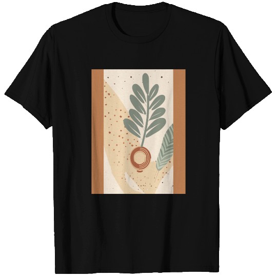 Abstract Flora Leaf Expression T Shirts