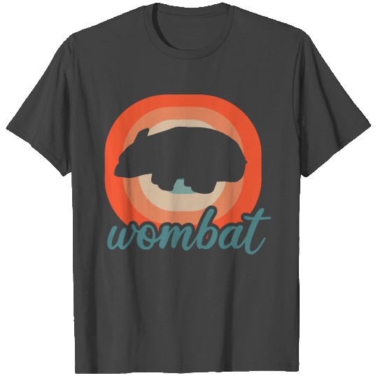 Wombat Liebe Retro Style Zoo Tiermotiv T Shirts