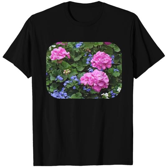 Geraniums and Periwinkle T Shirts