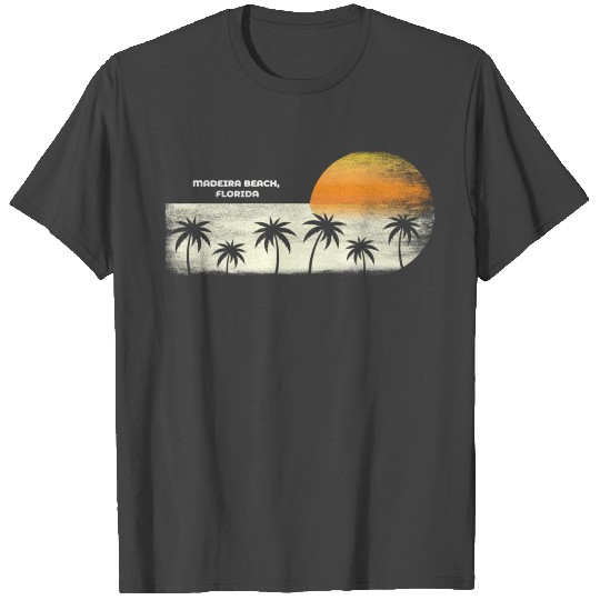 Madeira Beach Fl Ocean Sunset And Palm Trees T Shirts