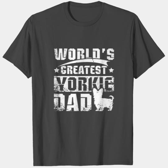 World's greatest yorkie dad T Shirts