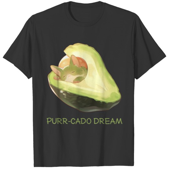 Purr-Cado Dream Funny Avocado Kawaii Cat Lover T Shirts
