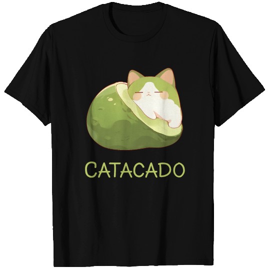 Catacado Funny Avocado Kawaii Cat Lover T Shirts