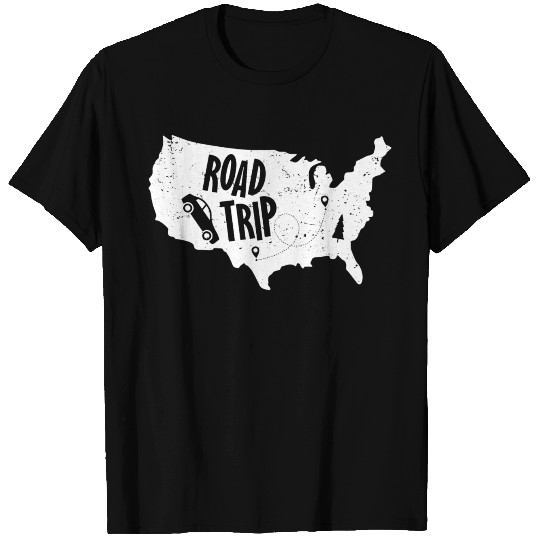 Road Trip US Map | Vacation Travel T Shirts