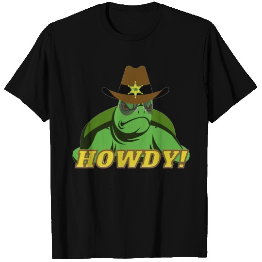 Sheriff Turtle "Howdy!" T Shirts