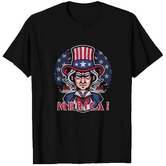 Patriotic Baseball lovers 4th of July USA uncle T Shirts