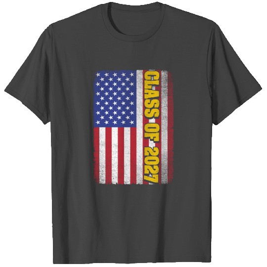 Graduation Class Of 2027 Senior Patriotic Usa Amer T Shirts