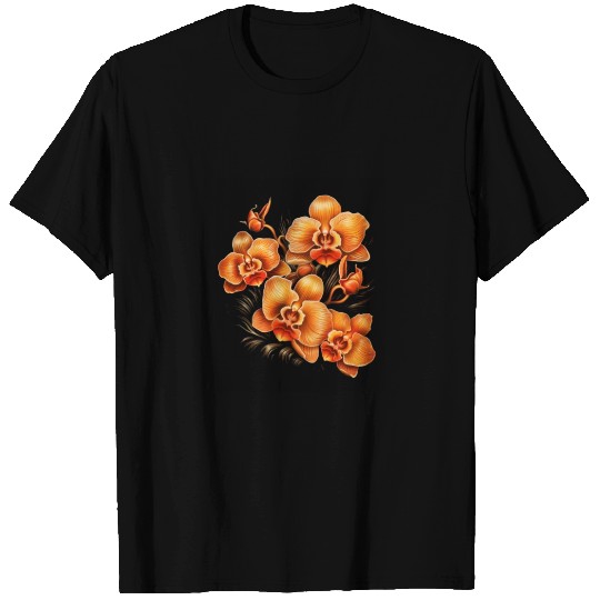 Phalaenopsis Orange Orchid Moth Orchids Flower T Shirts