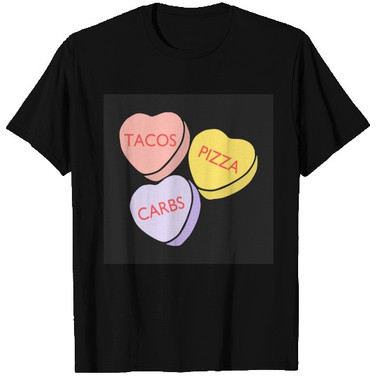 FRONTARTFunny Conversation Hearts Candy T Shirts