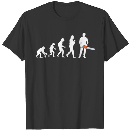 Chainsaw Forest Worker Forester Evolution Wood T Shirts