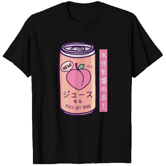 90S Japanese Aesthetic Peach Juice Drink Japan- T Shirts