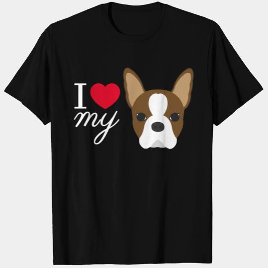 Red Boston Terrier Love T Shirts