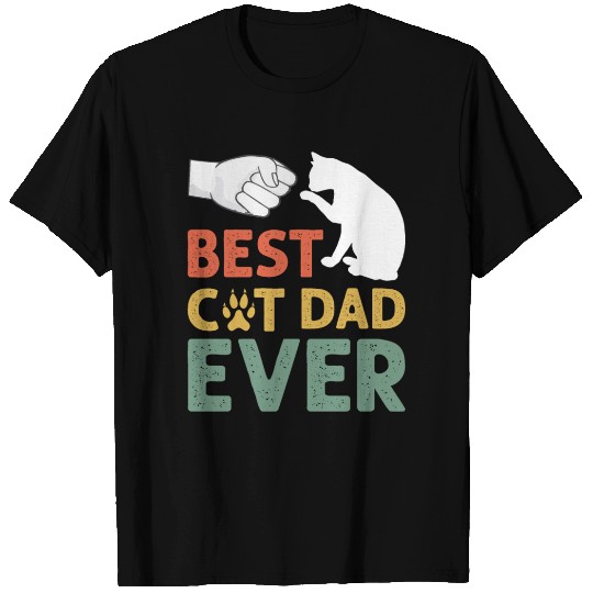 Best Cat Dad Fathers Day Funny Mens T Shirts Regula