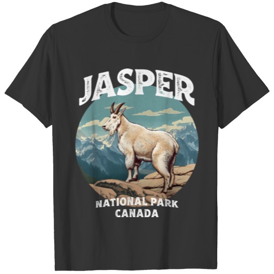 Jasper National Park Vintage Look Goat T Shirts