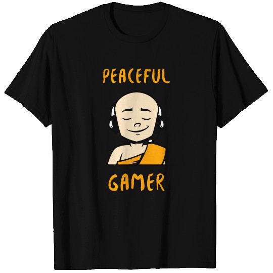 Peaceful Gamer Monk T Shirts