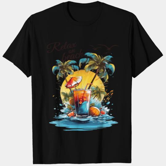 Summer Drink Cocktail Beach Vacation T Shirts