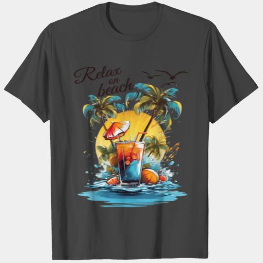 Summer Drink Cocktail Beach Vacation T Shirts
