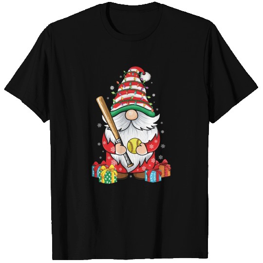 Cute Gnomes Softball Lover s Funny Christmas Gnome T Shirts